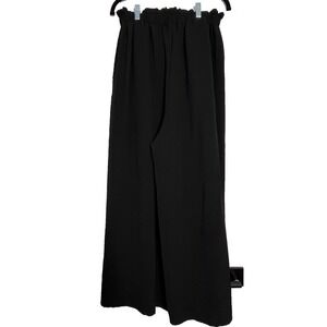 Simplee Boho High Waisted Palazzo Pants Womens M Black Wide Leg Flowy